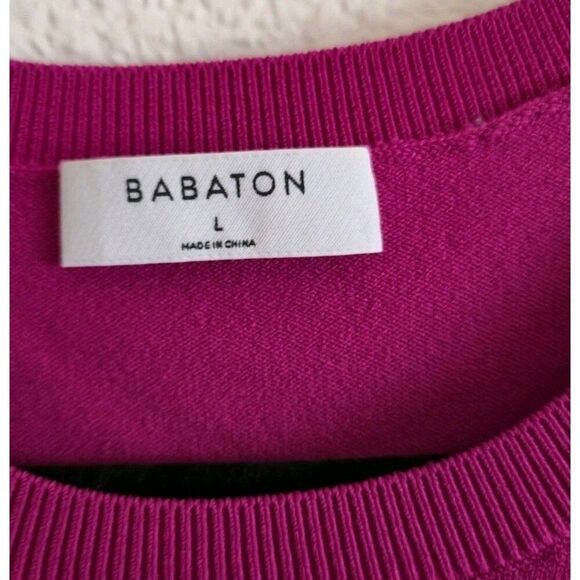 Aritzia Babaton Sculpt Knit Sweater Top Long Sleeve Size L - Picture 2 of 6